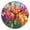 Black, variant on YAZAOO Decorative Wall Clock Size:25cm Cheerful Flower Parade Design Pattern Clock