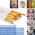 thumbnail image 5 of TSV 12/10 Pcs Artist Acrylic Paint Brushes Set with Nylon Hair for Oil Watercolor Face Nail Art Miniature Detail Rock Painting, Paintbrushes with Full Range of Sizes Shapes, Drawing Supplies, 5 of 8