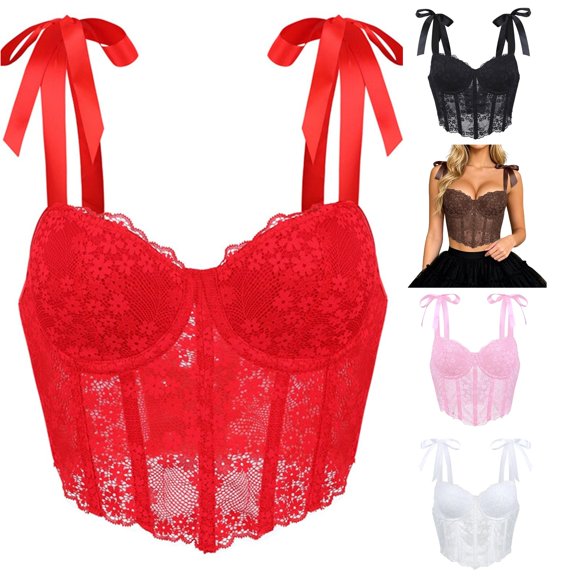 Gyujnb Halloween , Mesh Lace Double Strap Bustier Corset Top Breathable Shapewear Bodysuit Torso, Halloween Party Favors