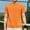 Orange, variant on Xysaqa Men's Undershirt Fashion Color Block Gym Fitness Workout T Shirts for Men Casual Short Sleeve Crewneck Muscle T-Shirt Stretch Athletic Tees for Men Plus Size 2X 3X 4X