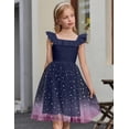 thumbnail image 2 of Vestido de tul Arshiner de manga corta con volantes para niñas, 2 of 6