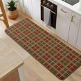 thumbnail image 5 of Brown Red Yellow Plaid Checkered Pattern Kitchen Rug Mat,Kitchen Runner Rugs Non Skid Washable,Decorative Kitchen Floor Mats for Kitchen,Sink,Laundry,17"x47.2", 5 of 7