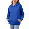 thumbnail image 3 of Hoodies for Child Girls Boys Preppy Long Sleeve Hooded Sweatshirt Pullover with Pocket Lightweight Hoodies for Girls Boys, 3 of 7