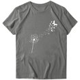 thumbnail image 2 of Puntoco moda adulta mujer cuello redondo manga corta tops camiseta estampados sueltos cortos Puntoco Puntoco-6985, 2 of 8