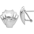 thumbnail image 1 of 14K White Gold Polished Fancy Omega Back Post Earrings (20 X 21) Made In Puerto Rico tm352, 1 of 6