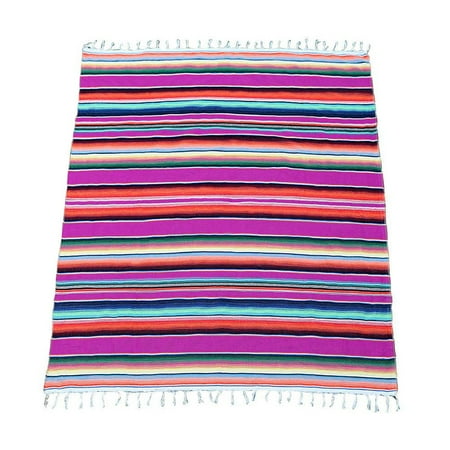 

Cotton Table Runners with Tassels Colorized Stripes Tablecloth for Picnic Beach New