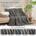 thumbnail image 4 of PHF Ultra Soft Waffle Weave Blanket Twin Size for Bed, Lightweight and Breathable Blanket, Perfect for Hot Sleepers, 66"x 90", Grey, 4 of 7