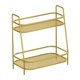 thumbnail image 1 of Estante de especias de 2 niveles, independiente, para gabinete de cocina y encimera de baño Oro, 1 of 9