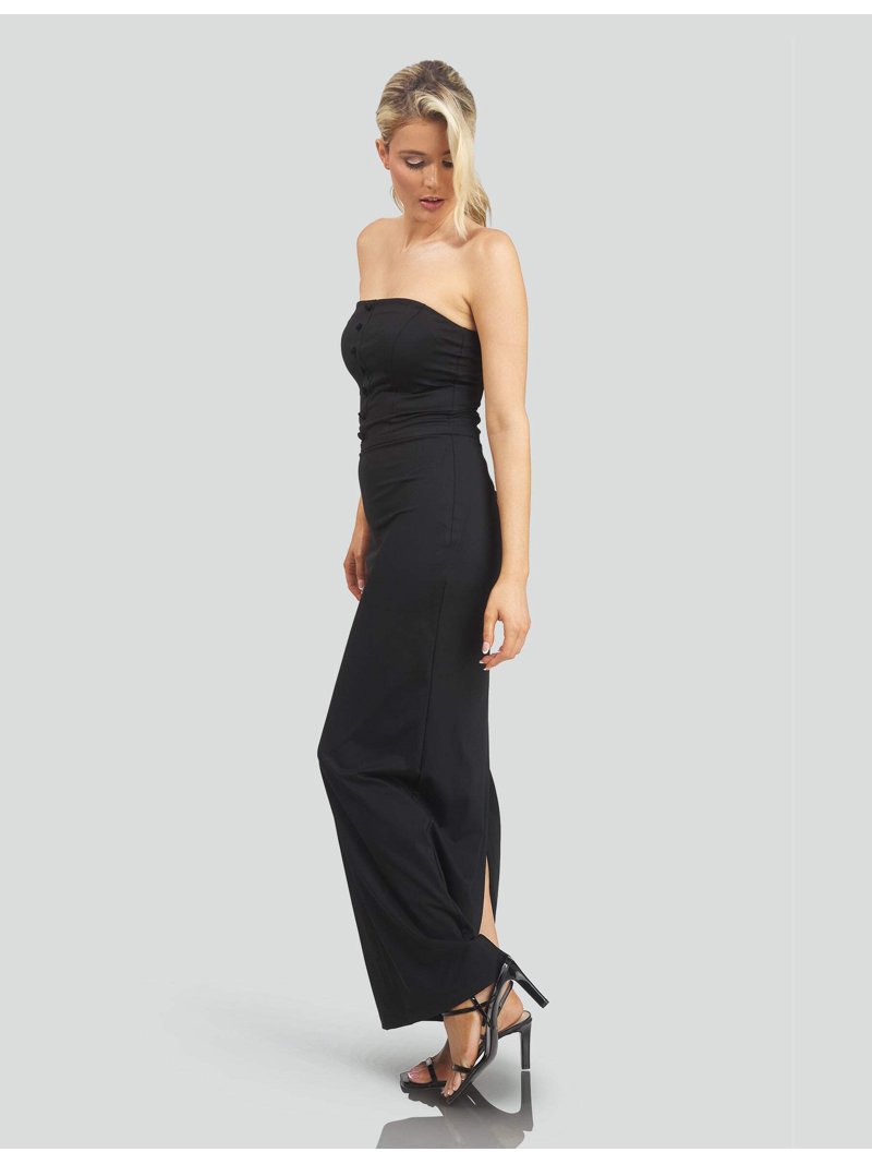 Mrs Momma Bear Strapless Cinched-Waist Athleisure Black, Too Hot To Handle Dress (Women's), Size: Small Mrs Momma Bear Strapless Cinched-Waist Athleisure Black, Too Hot To Handle Dress (Women's), Size: Small