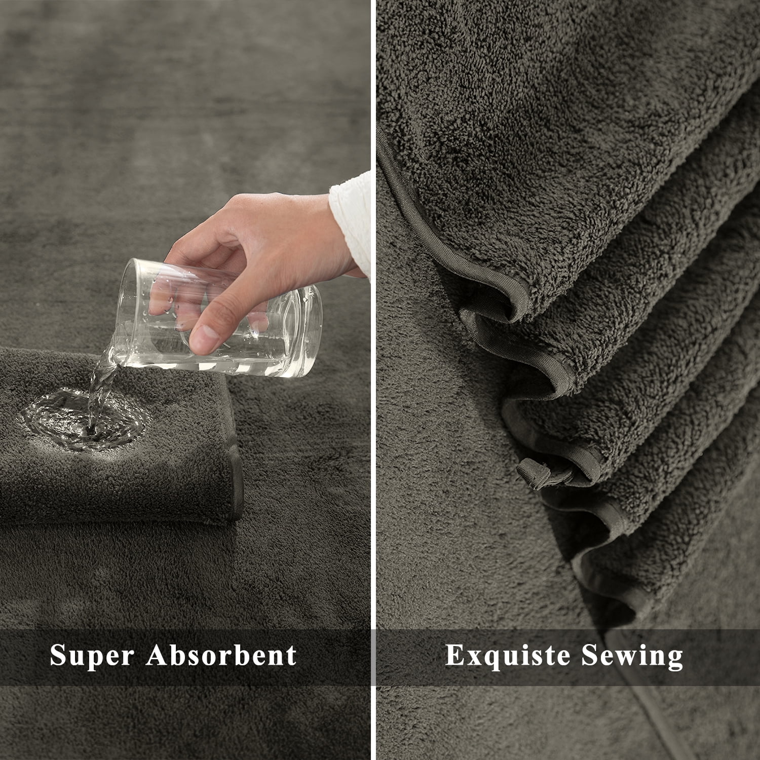 Smuge 8 Piece Oversized Bath Sheet Towels (Dark Coffee) 700 GSM Ultra Soft Large Bath Towel Set Thick Cozy Quick Dry Bathroom Towels Hotel Luxurious Towels