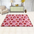 thumbnail image 2 of SKYSONIC Valentine Sexy Red Lips Non-Slip Area Rug, Strawberry Kiss Floor Carpet Comfort Floor Mats Decor for Indoor Front Porch Living Room Bedroom Kitchen, 36"x24", 2 of 5