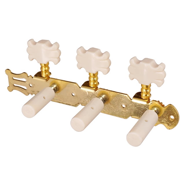 Inteprter Afinadores de guitarra, perillas de afinación, variador de cuerda de tres tripletes Vintage, cabezas de máquina universales ajustables, clavija Artesanía Inteprter HA060567-00B