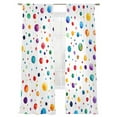 thumbnail image 2 of Color Polka Dot Sheer Curtains 2 Panels Set, 52" W x 84" L Abstract Watercolor Bubbles Modern Light Filtering Rod Pocket Voile Drapes, Window Sheer Curtains for Living Room/Bedroom, 2 of 7