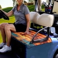 thumbnail image 2 of Garronmavis American Flag Palm Trees Golf Cart Seat Blanket/Cover Universal Fit Golf Cart Accessories for More 2-Person Seats, Washable, 2 of 5