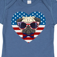 thumbnail image 4 of Inktastic Pug Dog Patriotic US Flag Heart Boys or Girls Baby Bodysuit, 4 of 5