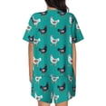thumbnail image 3 of Qekee Funny Chicken Women's Pajama Set Short Sleeve Sleepwear Summer Home Wear with Pockets Soft Short Sleeve Shirt - Funny Chicken, 3 of 9