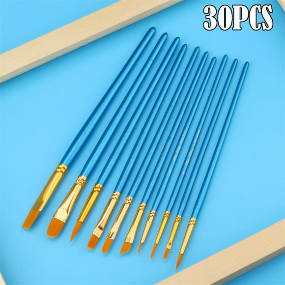 Dvkptbk Pinceau de Douleur Pinceau de Peinture Brosses à Cheveux en Nylon Acrylique Huile Kits d'Aquarelliste Pinceau de Douleur