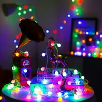 TORCHSTAR LED 100 LEDs Globe String Lights, Waterproof Outdoor String Lights, Extendable Christmas Lights for Party, Garden, Patio, Bedroom, Dorm, Multi-Colored - 33ft