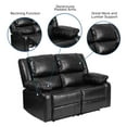 thumbnail image 4 of Flash Furniture Harmony Series Black LeatherSoft Loveseat with Two Built-In Recliners, 4 of 9