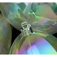 thumbnail image 2 of 3ct Clear Shatterproof Iridescent Christmas Teardrop Ornaments 4.75", 2 of 2