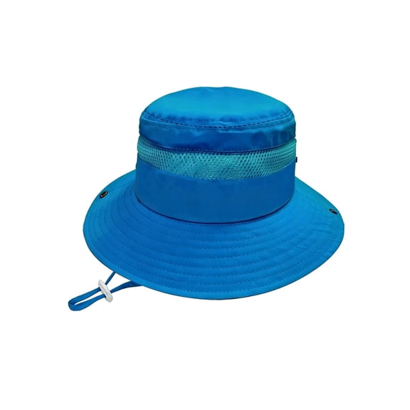 zrova Outdoor Kids Sun Hat for Boys Girls Wide Brim Mesh Bucket Hat UPF 50 Sun Protection Breathable Summer Fishing Safari Hat