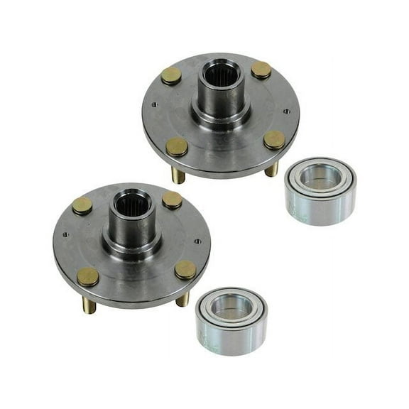 Front Wheel Hub and Bearing Kit 4 Piece - Compatible with 2001 - 2006 Hyundai Elantra 2002 2003 2004 2005