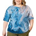 thumbnail image 2 of CHOK Blouse Col Rond Imprimé Graphique Animal Tees Décontracté Mode Urbaine Tops Grande Taille pour Femmes, 2 of 6