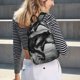 thumbnail image 5 of Disketp Running Horse print Canvas Backpack Lightweight Travel Daypack Student Rucksack Laptop Backpack-Small, 5 of 5