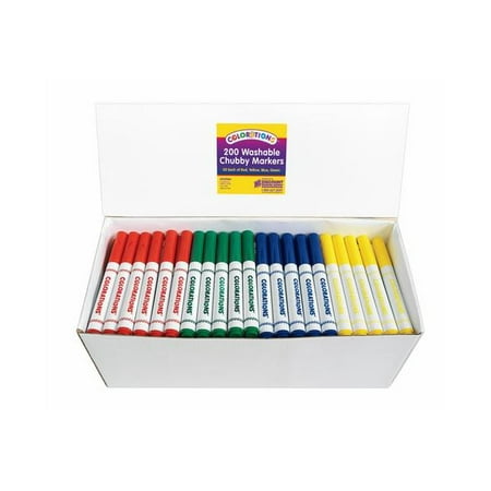 - Colorations Washable Chubby Markers, Popular Colors Pack - Set of 200 (Item # POPPAK)