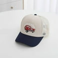 thumbnail image 2 of oqasdz Kids Vintage Baseball Cap for Boys and Girls Cartoon Car Prints Breathable Mesh Sun Hat for Outdoor Active Sunhat, Size 2-8 Years, 2 of 3