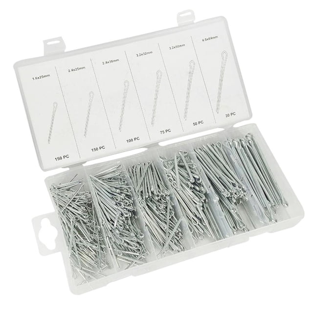 Riwesomey Herramientas de hardware de pasador partido Combinación de pasador de resorte de perno de horquilla de acero inoxidable Herramientas y ferretería No.2 Riwesomey TO005629-02