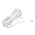 thumbnail image 4 of Uxcell Phone Extension Cord Telephone Cable Phone Line Cord RJ11 6P4C Plugs, Male to Male for Phone and Fax 50 ft White, 4 of 5