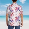 thumbnail image 6 of Daiia Lilies Flowers Hawaiian Shirt for Men Gentle Cotton Regular Short Sleeve Casual-3X-Large, 6 of 9