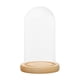 thumbnail image 1 of Soporte de cúpula transparente con base de madera, pieza decorativa resistente para decoración del hogar. Estilo B, 1 of 9