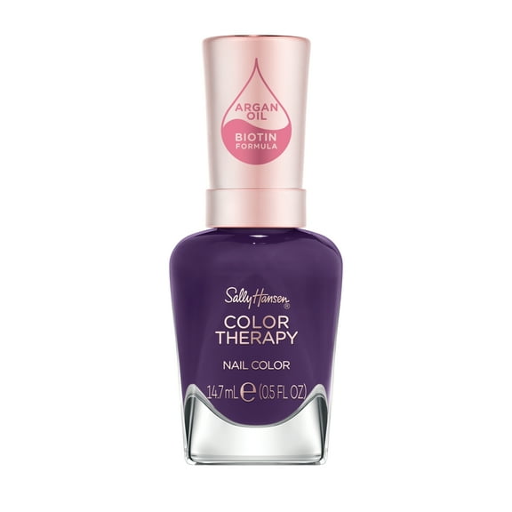 Sally Hansen Color Therapy Nail Polish, Confident Queen, Argan Oil & Biotin Formula
