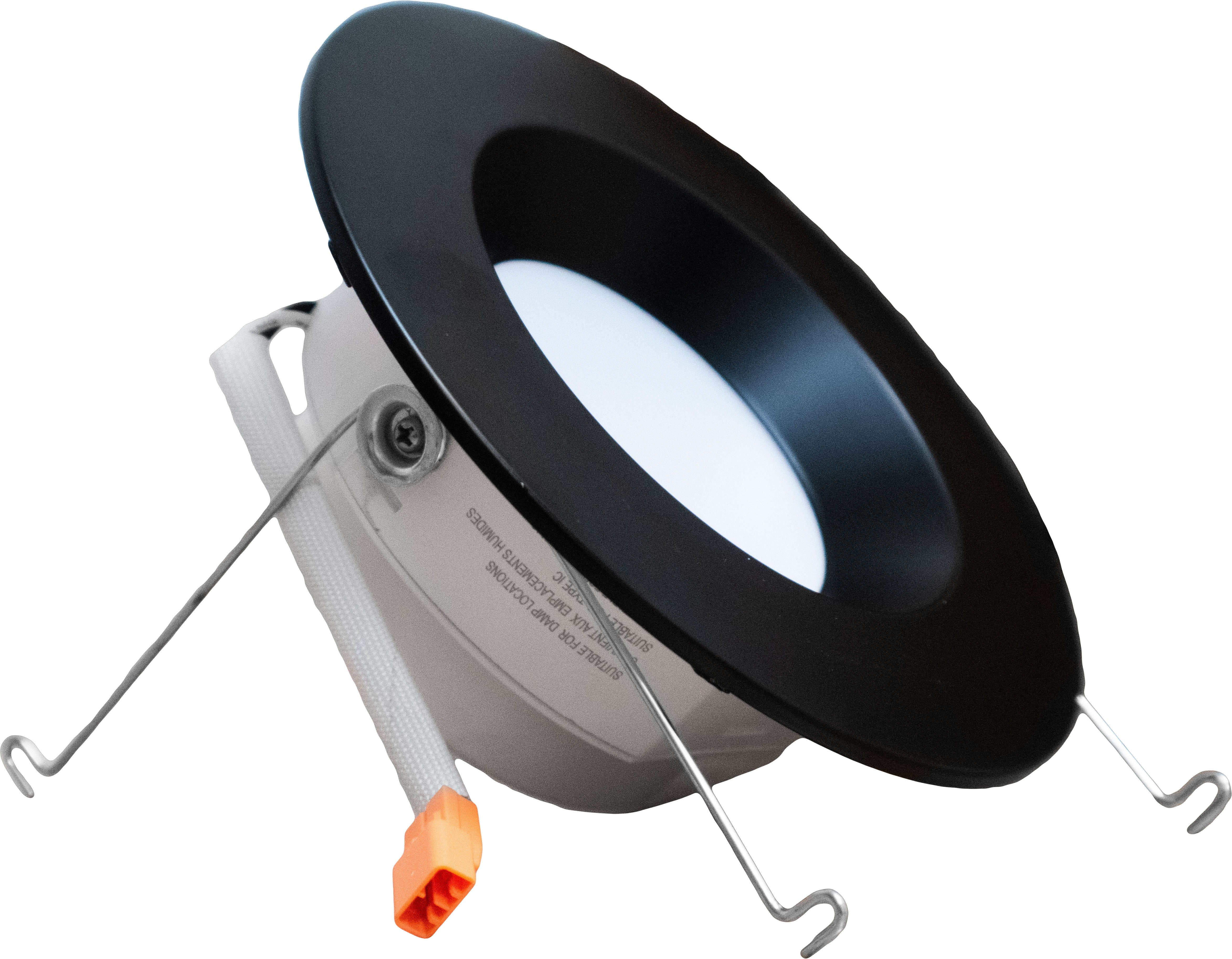 Multi Pack 56 Black Smooth Trim Led Recessed Downlight Retrofit