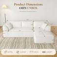 thumbnail image 2 of Neche 106" Modular Sectional Sofa with Chaise, Deep Seat Comfy Cloud Couch Corduroy L Shaped Sofa Sectional Couches for Living Room Bedroom, No Assembly Required (Beige, Right-Facing Chaise), 2 of 8