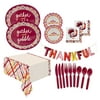 Packed Party 'Turkey Time' Bundle, Thanksgiving Partyware Set, Serves Up To 12 Guests, 115 Pieces