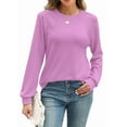 thumbnail image 3 of Fantaslook Fall Sweatshirts for Women Crewneck Long Sleeve Shirts Casual Tunic Tops Lightweight Pullover Sweatshirts, 3 of 8