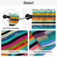 thumbnail image 5 of Colorful Striped Tier Curtains, Modern Abstract Art Retro Light Filtering Kitchen Curtains, 2Pcs Rod Pocket Half Window Treatments Panels for Sink Cafe Cabinet Camper 27.5x36 Inches, 5 of 9