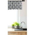 thumbnail image 3 of Ambesonne Geometric Valance Pack of 2, Japanese Mandala, 54"X18", Dark Blue Cream, 3 of 4