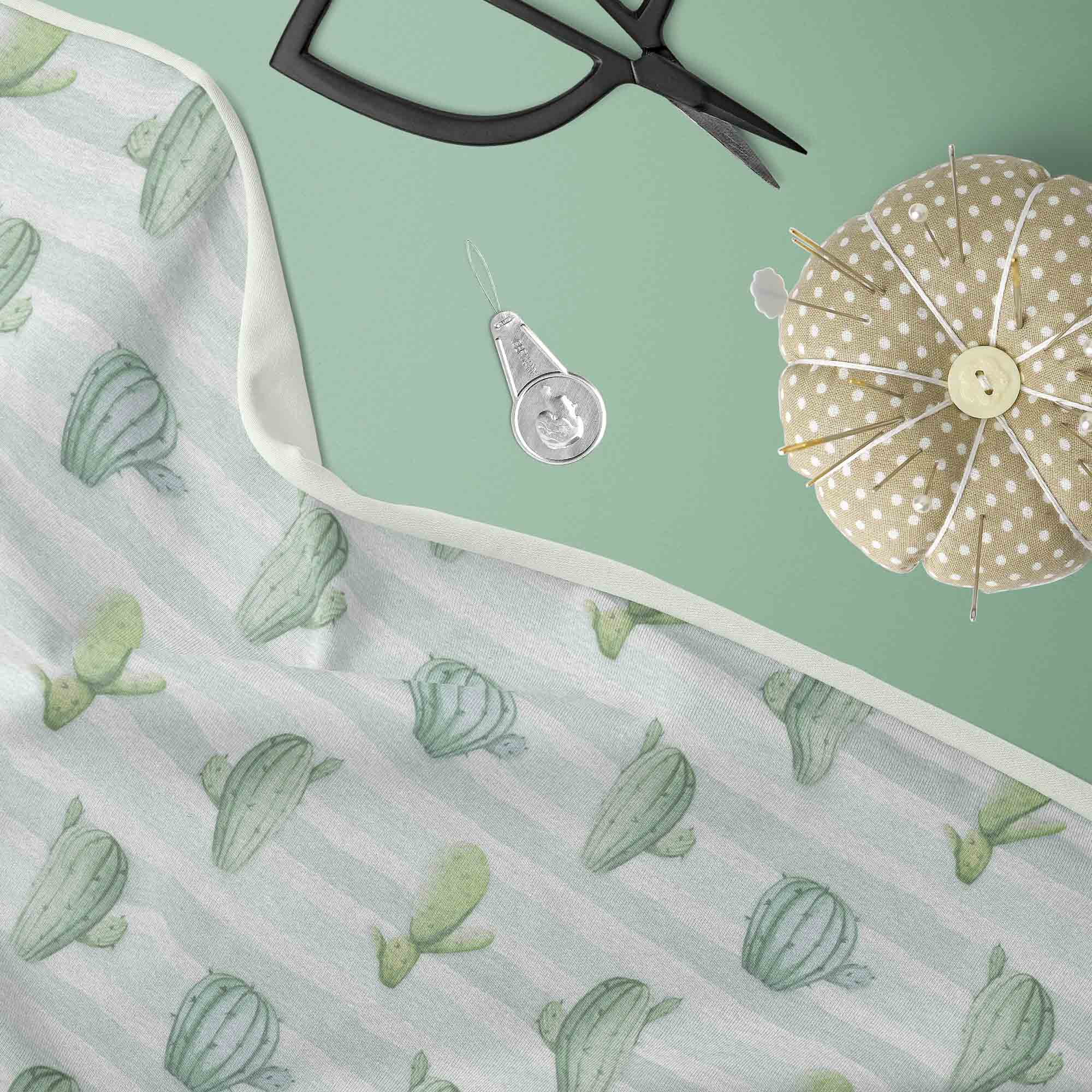 David Textiles 58" Poly Spandex Succulent Stripe Fabric By the Yard, Sage