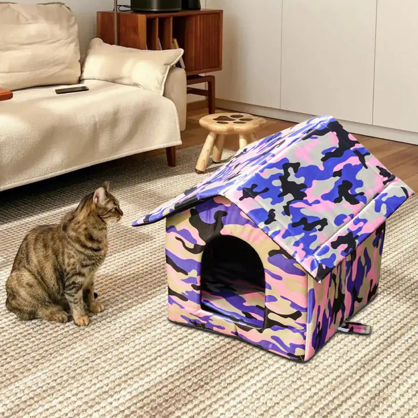Outdoor Cat House Cat Nest Sleeping Bed, Waterproof Pet Sleeping Bed, Kitty Shelter for Park Home, Courtyard, Dogs Cat Kitty 45cmx40cmx45cm