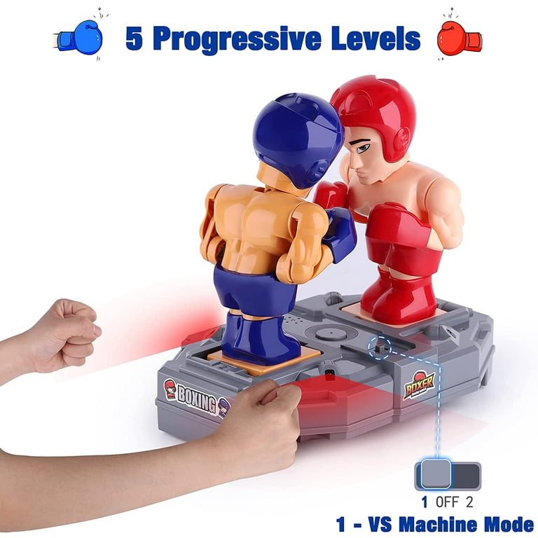Electronic Boxing RC Robots Kid Board Games Wrestling Battle Bots Interactive Punching Boxer Indoor Sports Playset Cool Birthday Gift for 3 12