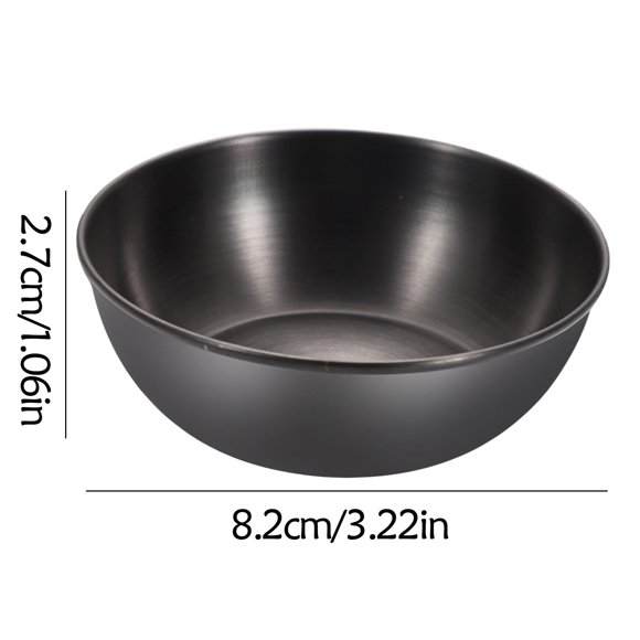 Bol de acero inoxidable para salsa de soja, ideal para sushi y condimentos. Pequeño recipiente para salsa de soja, vinagre o especias. Plato de servir pulido de borde redondeado para el hogar, la