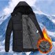 thumbnail image 1 of Puntoco Chaqueta De Exterior Con Capucha Y Cremallera Con Bolsillo Resistente Al Viento Y Color Sólido Para Hombre, 1 of 9