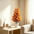 thumbnail image 4 of 20" Artificial Fall Pine Trees Orange Fake Plants with Pots, Outdoor Christmas Tree Ornaments for Home Farmhouse Garden Decorations, 4 of 6