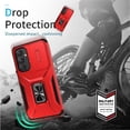thumbnail image 5 of Funda para GANGXUN Samsung Galaxy A55 5G - Soporte metálico, Función magnética, Rojo, 5 of 5