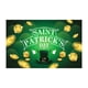 thumbnail image 1 of Banner del jardín del Día de San Patricio - Bandera de trébol verde de doble cara de 45" x 71" con monedas de la suerte y sombreros - Decoración navideña para fiestas de jardín en casa Decoraciones, 1 of 9