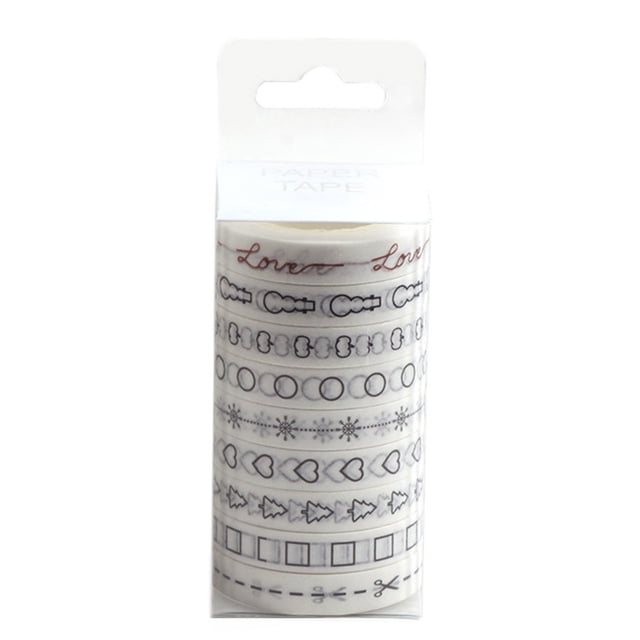 Washi Tape Set for DIY Crafts Decorative Paper Masking Tapes Eco Friendly and Easy to Use 9pcs